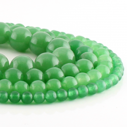 Green aventurine round beads