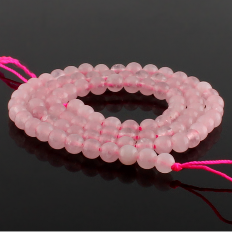 4 mm Rose quartz round beads
