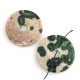 Donut with engraved circles in ocean jasper