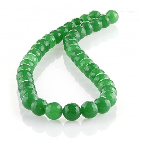 Jade verde – bolas facetadas 10 mm