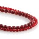 Carmine jade – faceted round beads