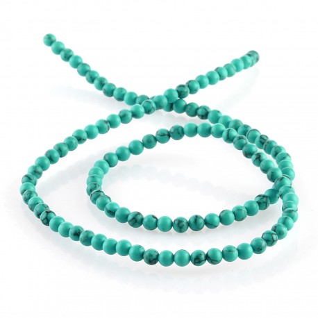 Synthetic turquoise - 3 mm round beads 