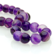 Purple Agate round beads - 12 mm