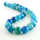 Blue Agate round beads - 14 mm
