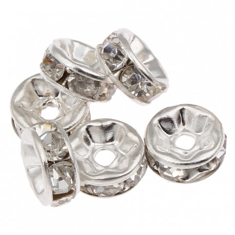 Rhinestones spacer, 10 pcs