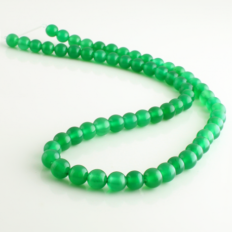 Verde Agate round beads - 6 mm