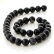 Black banded Agate round beads