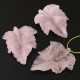 Colgante Hoja de piedra natural - Cuarzo rosa