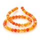 Orange agate spherical beads - 6 mm