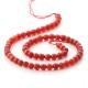 Carneola faceted beads - 6 mm