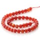 Carneola faceted beads - 8 mm