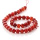 Carneola faceted beads - 10 mm
