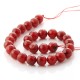 Carneola faceted beads - 14 mm