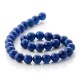 Dark Blue Agate round beads - 12 mm