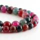 Dragón Agate round beads mix color