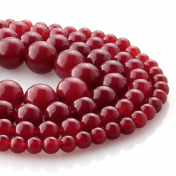 Ruby Jade round beads
