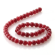 Ruby Jade round beads 8 mm