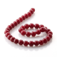 Ruby Jade round beads 10 mm