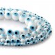 White Turkish Eye glass Beads