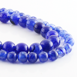 Blue Dragon Agate round beads