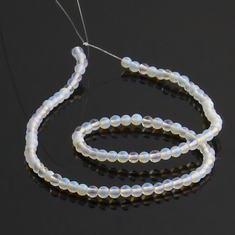 Opalite round beads 4 mm