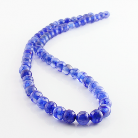 6 mm Blue Dragon Agate round beads