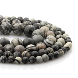 Silk stone round beads