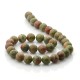 Strands of 12 mm unakite beads 