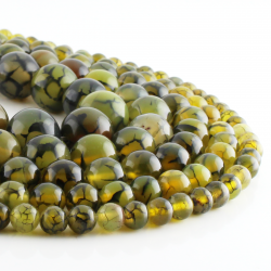 Green Dragon Agate round beads