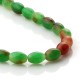 Two-tone jade - olive shape beads