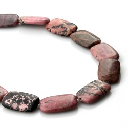 Rhodonite - rectangular bead