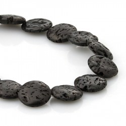 Circular lava beads