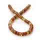 Agate beads amber color rondelle shape