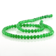 4 mm Green jade round beads