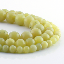 Lemon jade round beads